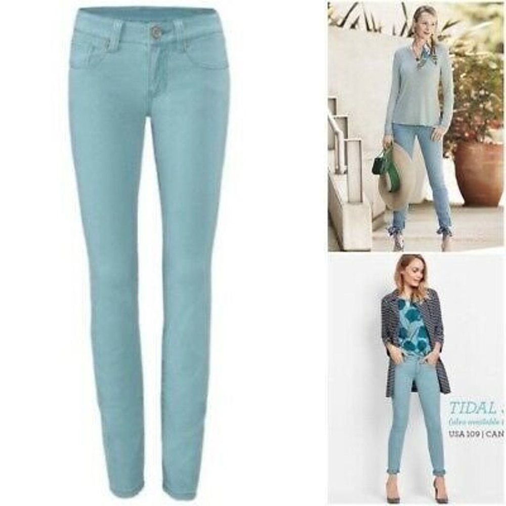 CAbi Tidal blue Skinny Jeans size 10